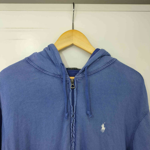 ポロラルフローレン POLO RALPH LAUREN ポニー刺繍 ジップアップ パーカー 茄子紺 メンズ import:L