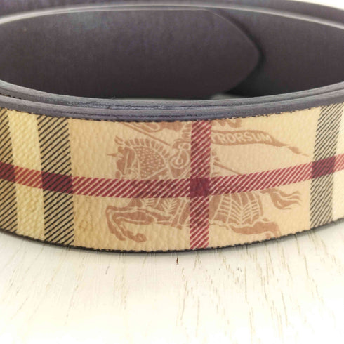 バーバリー BURBERRY ノバチェックレザーベルト レディース 34/85