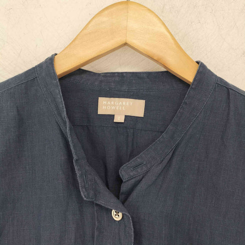 マーガレットハウエル MARGARET HOWELL SHIRTING LINEN LONG SHIRTS 120NAVY レディース JPN:2