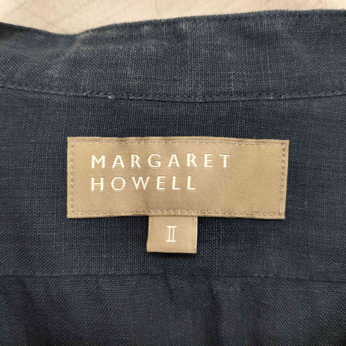 マーガレットハウエル MARGARET HOWELL SHIRTING LINEN LONG SHIRTS 120NAVY レディース JPN:2
