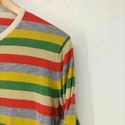 ジョンスメドレー JOHN SMEDLEY マルチカラーボーダー カーディガン レディース import:M