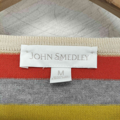 ジョンスメドレー JOHN SMEDLEY マルチカラーボーダー カーディガン レディース import:M