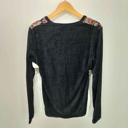 ジェネティックマニュピュレイション Genetic Manipulation L/S 花柄 ベロアトップス メンズ import:M