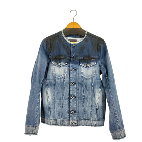 ディーゼル DIESEL ノーカラー デニムジャケット レディース import:S