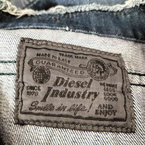 ディーゼル DIESEL ノーカラー デニムジャケット レディース import:S