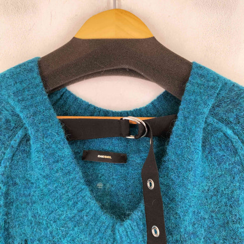 ディーゼル DIESEL アルパカ混 クラッシュ加工 Vネックセーター レディース import:XS