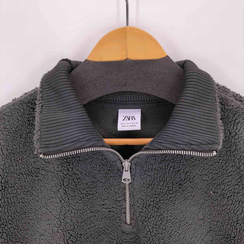ザラ ZARA フリースボアジャケット ハーフジップ メンズ import:M