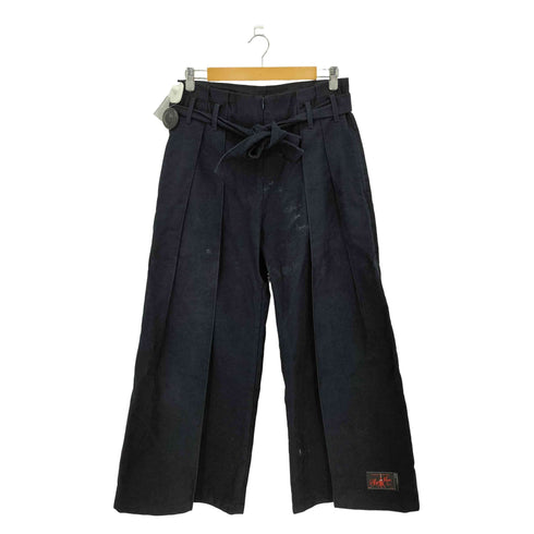 SYUMAN ベルト付き コットン ワイドパンツ レディース