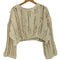 ザラ ZARA ローゲージ フリル クロップドニット レディース import:M