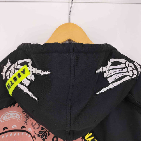ディーゼル DIESEL ハーフジップ バンダナドッキング ノースリーブ プルオーバーパーカー レディース import:XS