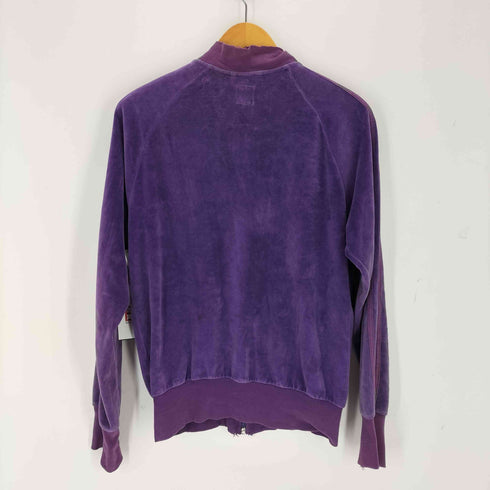 アディダス adidas 00s トレフォイルロゴ刺繍 ベロアトラックジャケット メンズ JPN:S