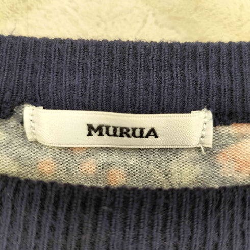 ムルーア MURUA ショート丈 花柄ニット レディース