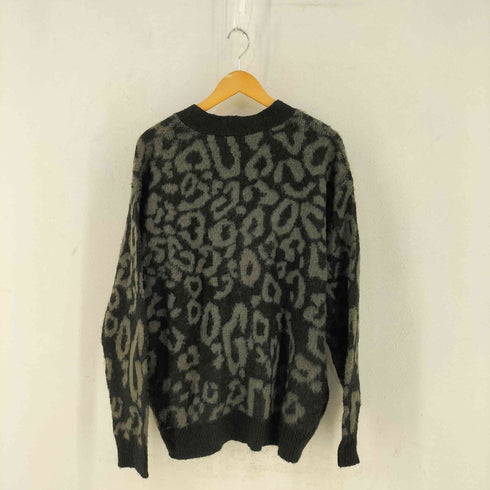 Bernings Sho レオパード柄 アクリル モヘアタッチ カーディガン Y2K メンズ L