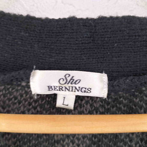 Bernings Sho レオパード柄 アクリル モヘアタッチ カーディガン Y2K メンズ L