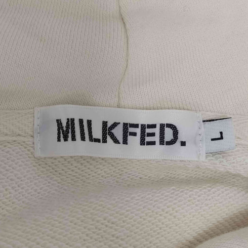 ミルクフェド MILKFED. SPRAY LOGO SWEAT HOODIE MILKFED レディース JPN:L