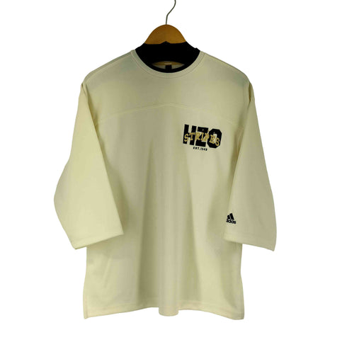 アディダス adidas カレッジ ルーズフィット ピケ 七分丈 袖Tシャツ メンズ import:L