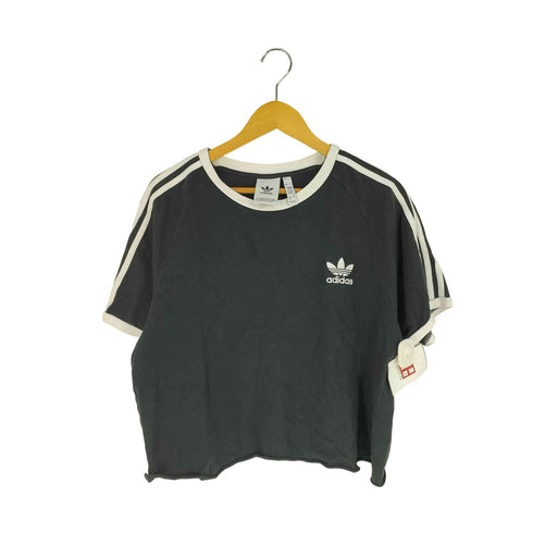 アディダスオリジナルス adidas Originals トレフォイルロゴ刺繍 3ライン カットオフ s/s Tシャツ レディース 2xo