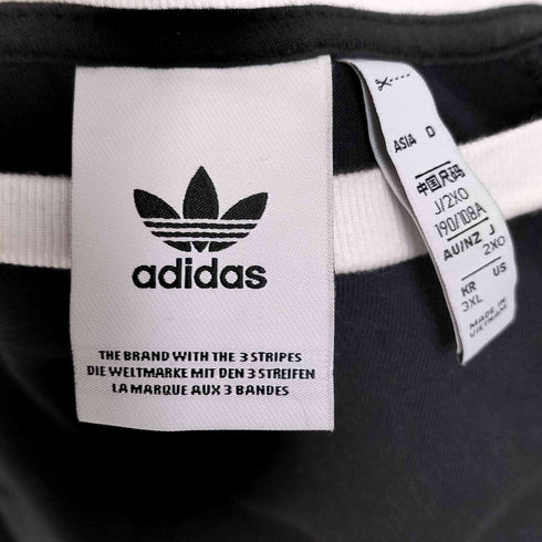 アディダスオリジナルス adidas Originals トレフォイルロゴ刺繍 3ライン カットオフ s/s Tシャツ レディース 2xo