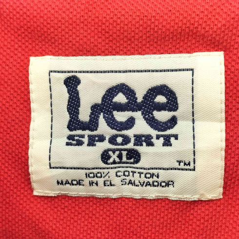 リー Lee 90S SPORT ワンポイント 刺繍 S/S ビッグサイズ ポロシャツ メンズ import:XL