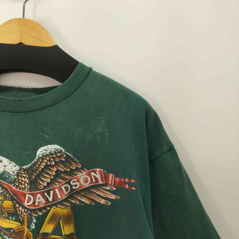 ハーレーダビッドソン HARLEY-DAVIDSON USA製 袖&裾シングルステッチ イーグル Tシャツ 1989コピーライト メンズ import:L