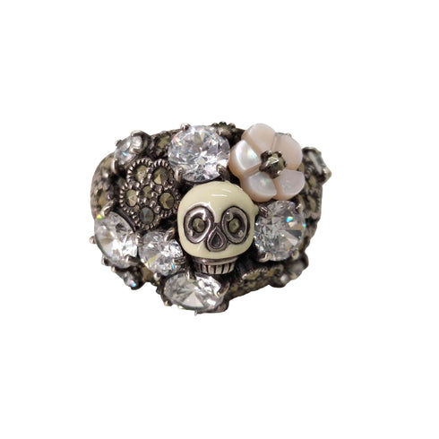 FATRAS SV Flower Skull リング レディース 11号