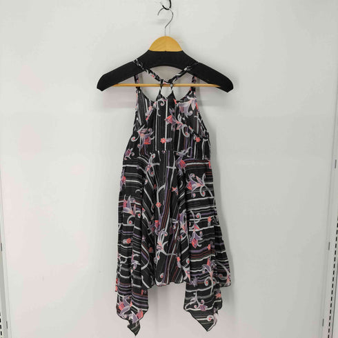 ディーゼル DIESEL ラメストライプ 花柄 キャミワンピース レディース 10