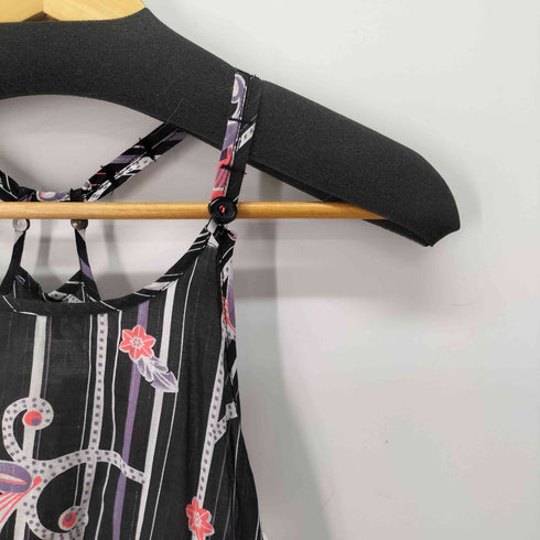 ディーゼル DIESEL ラメストライプ 花柄 キャミワンピース レディース 10