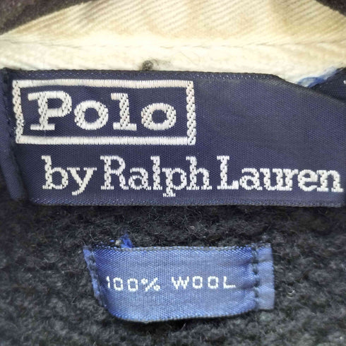 ポロラルフローレン POLO RALPH LAUREN ウール100% エンブレム ニットポロ メンズ import:M