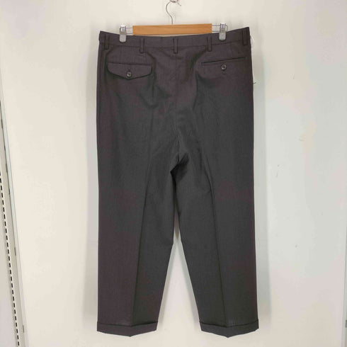 made in england 3タック ウールスラックス 裾ダブル YZIP メンズ