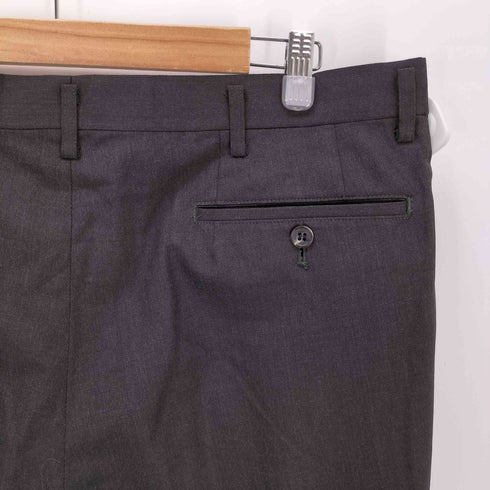 made in england 3タック ウールスラックス 裾ダブル YZIP メンズ