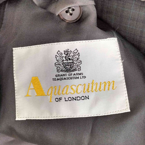 アクアスキュータム AQUASCUTUM チェック 背抜き 2B テーラードジャケット メンズ AB7