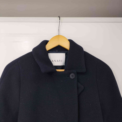 アナイ ANAYI ウールステンカラーコート レディース JPN:38