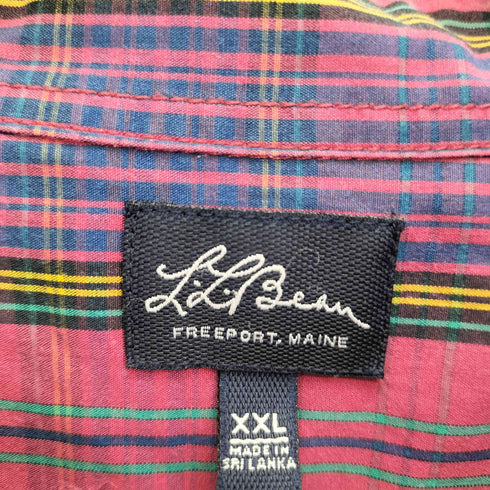 エルエルビーン L.L.Bean 復刻 筆記体タグ ボタンダウン チェックシャツ メンズ JPN:XXL