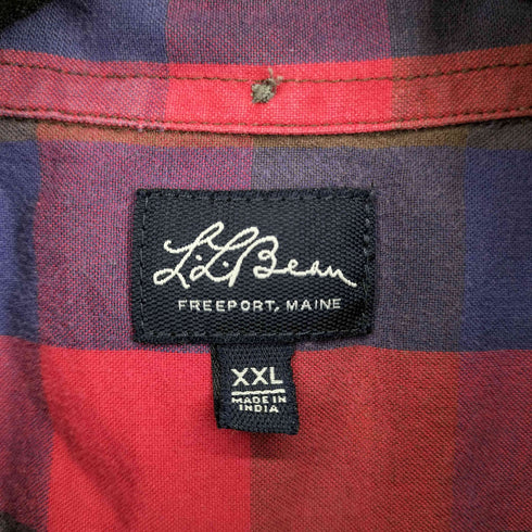 エルエルビーン L.L.Bean 復刻 筆記体タグ ボタンダウン ブロックチェックシャツ メンズ JPN:XXL