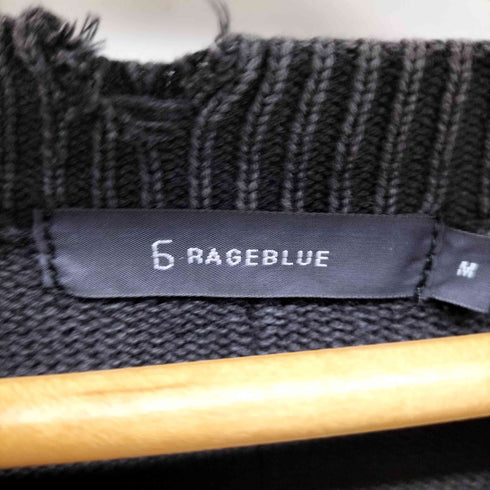 レイジブルー RAGEBLUE ダメージ加工 コットン カーディガン メンズ JPN:M
