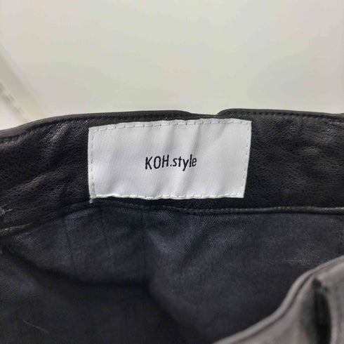 コースタイル KOH.STYLE フェイクレザー ナイロン 切替 キルティング スカート レディース JPN:S