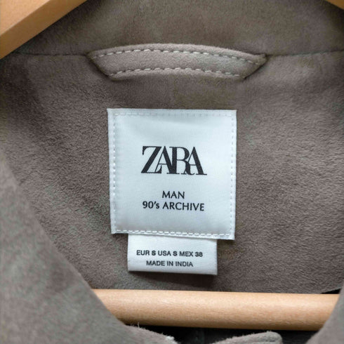 ザラマン ZARA MAN LIMITED EDITION ポケット付きスエードレザージャケット メンズ import:S