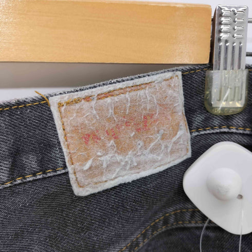 COLONEL 先染め ジッパーフライ ブラックデニム メンズ 33×34