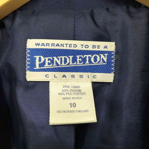 ペンドルトン PENDLETON USA製 1B テーラードジャケット レディース 10