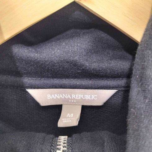バナナリパブリック BANANA REPUBLIC ワンポイントロゴ刺繍 ハイネックスウェットジャケット レディース import:M