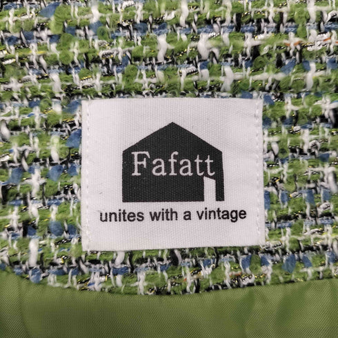 ファーファット FAFATT ノーカラーツイードジャケット メンズ