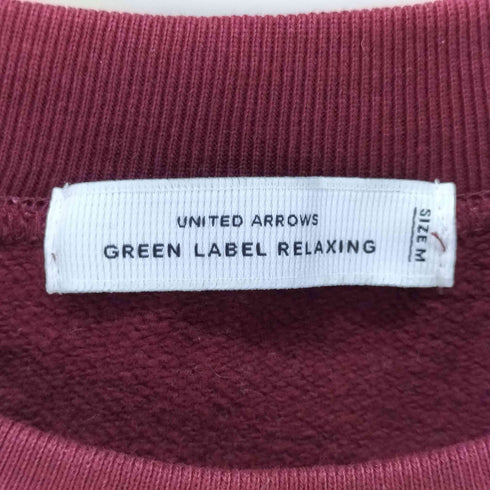 ユナイテッドアローズグリーンレーベルリラクシング UNITED ARROWS green label relaxing lab レタード クルーネック 長袖 スウェット メンズ JPN:M