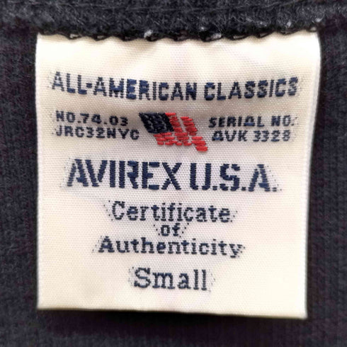 アヴィレックス AVIREX ヘンリーネックTシャツ メンズ JPN:S