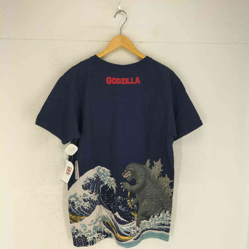 特撮プリント 怪獣 浮世絵 クルーネックTシャツ メンズ JPN:XL