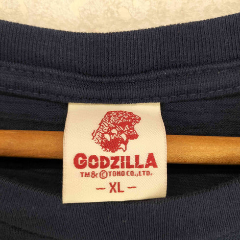 特撮プリント 怪獣 浮世絵 クルーネックTシャツ メンズ JPN:XL