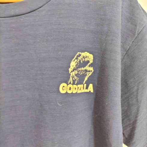 特撮プリント 怪獣 浮世絵 クルーネックTシャツ メンズ JPN:XL