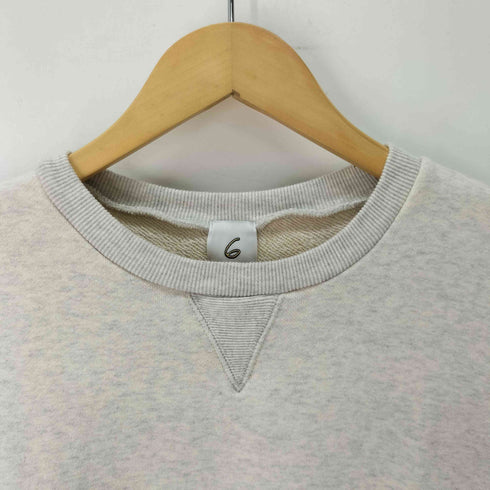 ロクビューティーアンドユースユナイテッドアローズ 6 BEAUTY & YOUTH UNITED ARROWS コットンウラケ カラーステッチ クルーネック プルオーバー レディース