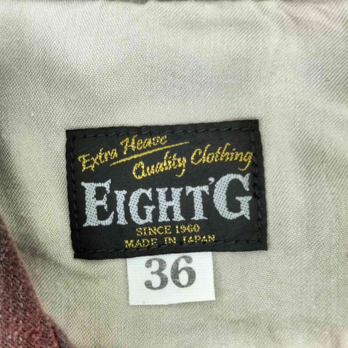 エイトジー EIGHT-G オンブレチェック オープンカラー コットンシャツ メンズ US:36
