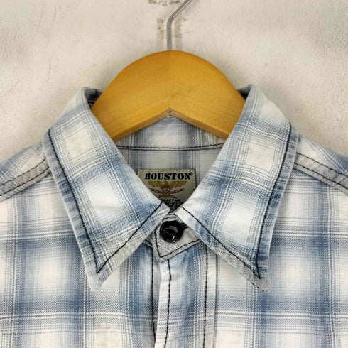 ヒューストン HOUSTON インディゴ オンブレ チェック シャツ INDIGO OMBRE CHECK SHIRT メンズ JPN:M