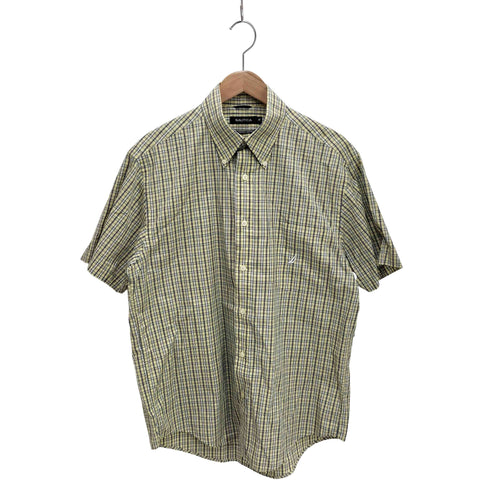 ノーティカ NAUTICA チェック柄 ボタンダウン 半袖シャツ メンズ JPN:M